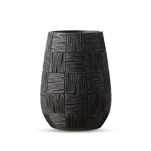 YZ04910BL-2 BLACK VASES