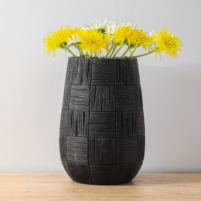 YZ04910BL-1 BLACK VASES