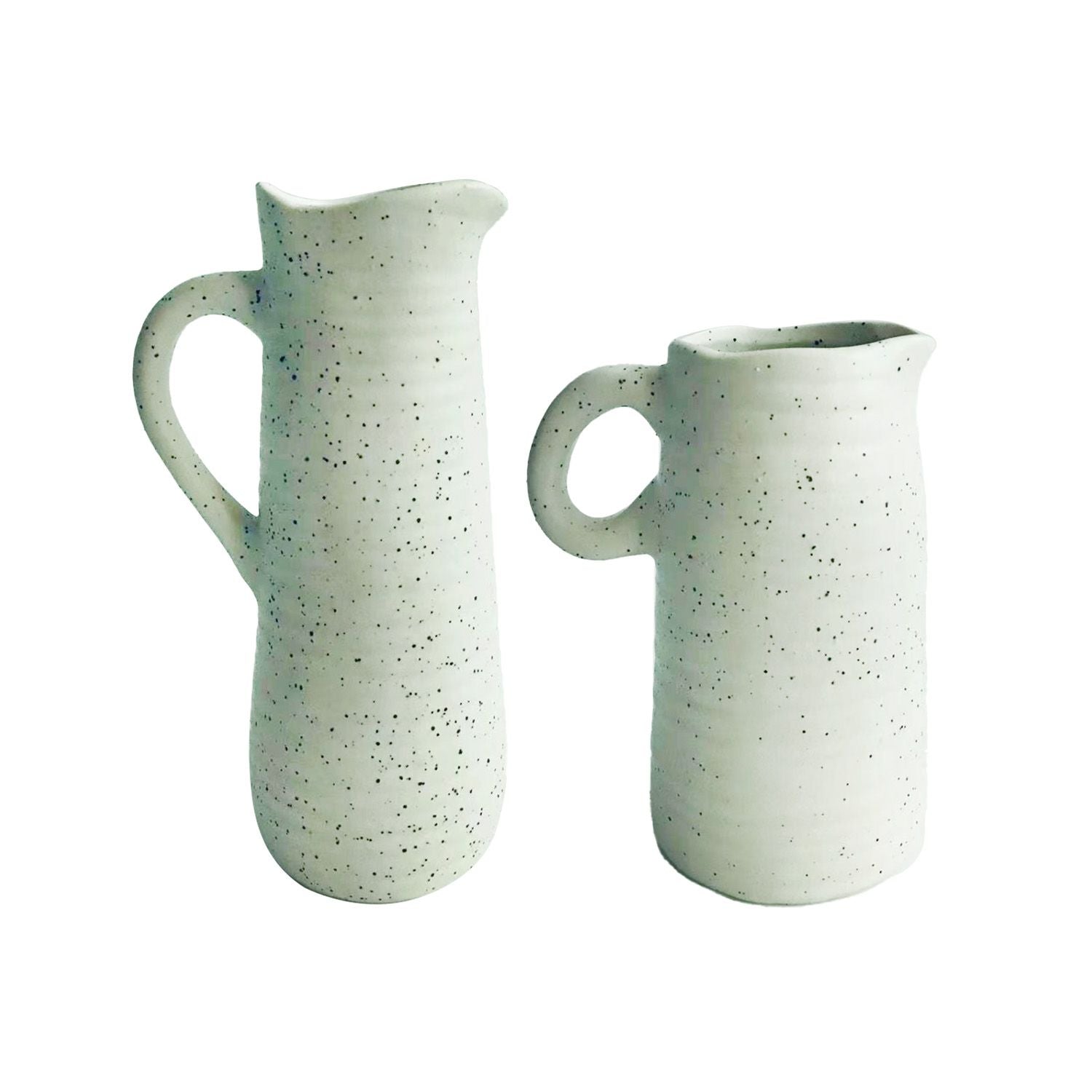 CESE328 WHITE RUSTIC VASES