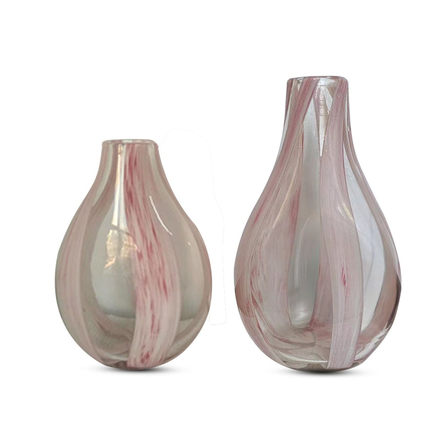 GV381 PINK GLASS VASES