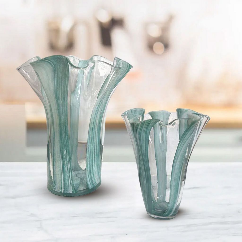 GV387 LIGHT GREEN VASES