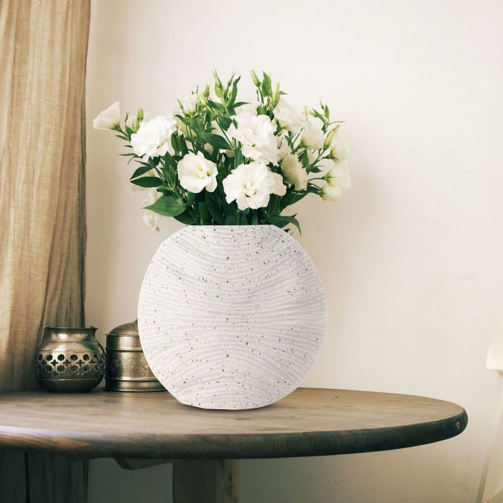 CEDE362 SPECKLED WHITE VASES