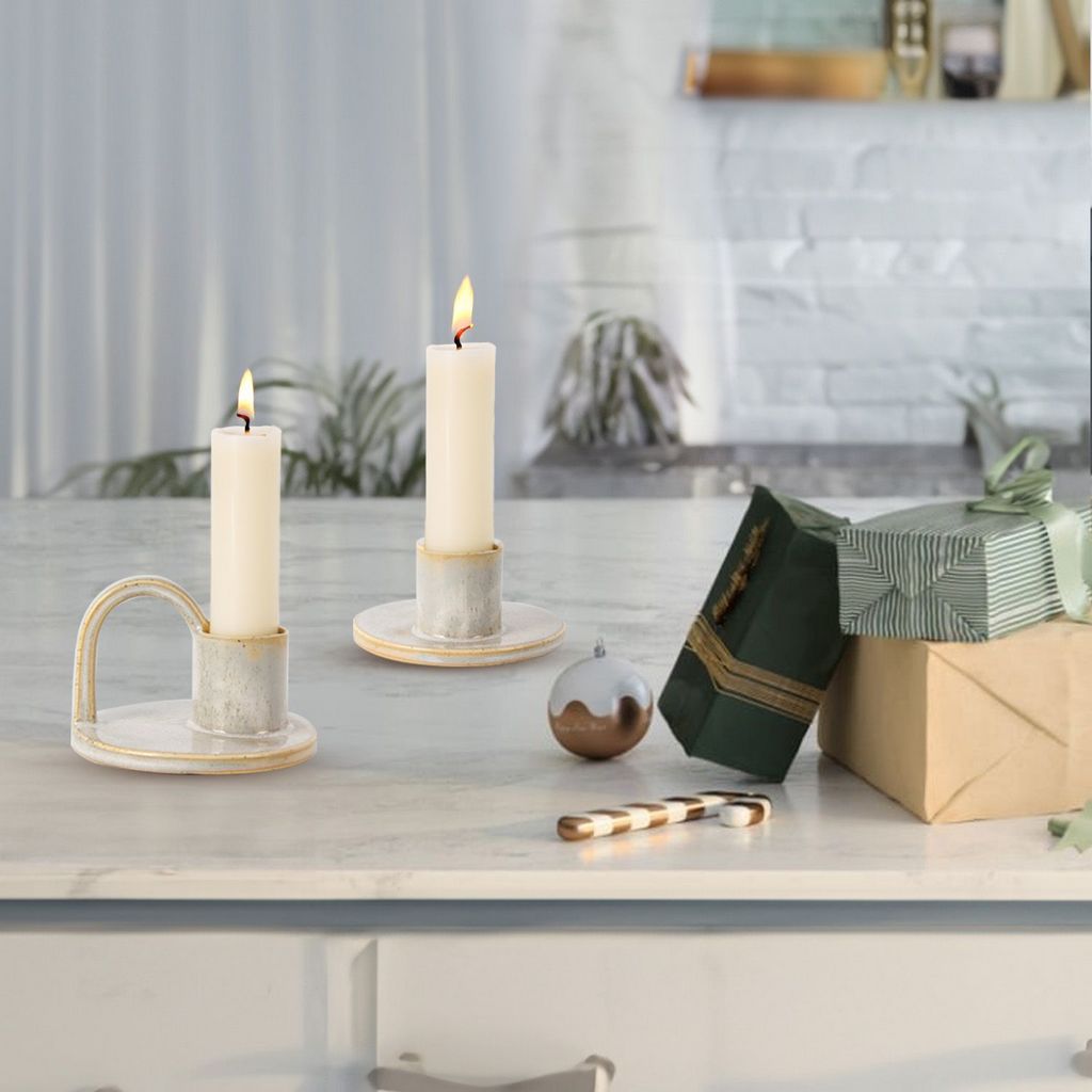 CECA366 VANILLA CANDLE HOLDERS