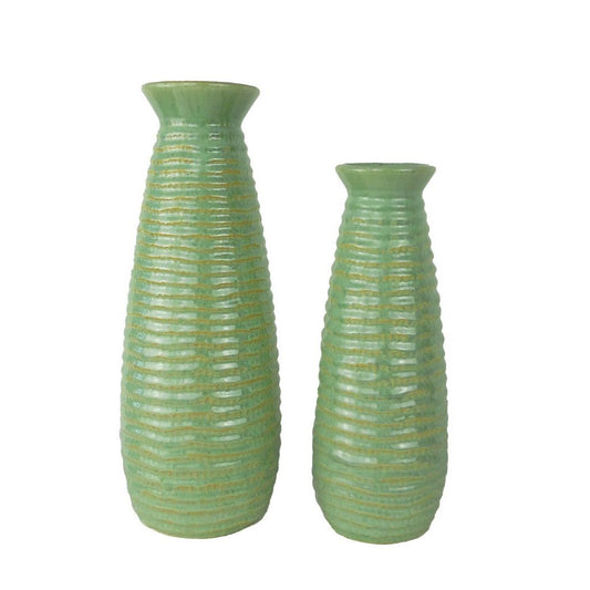 Vase-Set of 2-Avocado Green-Modern-Home Decor-Home Accent-Contemporary-Gift Option