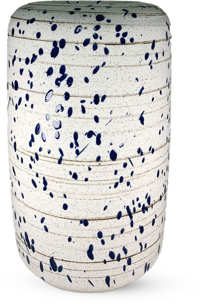 CAVA296 WHITE BLUESPOT VASES